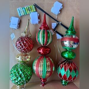 Festive shatterproof  Red and Green Holiday Ornaments
